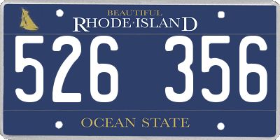 RI license plate 526356