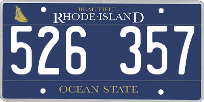 RI license plate 526357