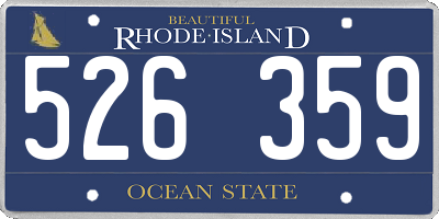 RI license plate 526359