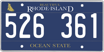 RI license plate 526361