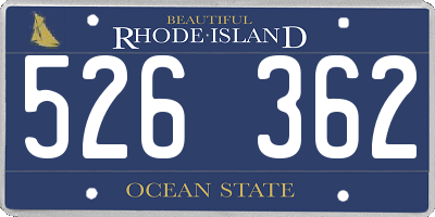 RI license plate 526362