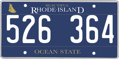 RI license plate 526364