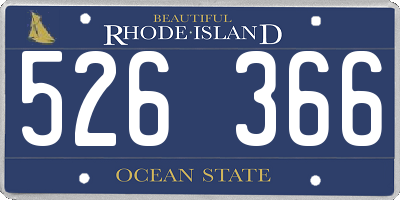 RI license plate 526366