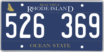 RI license plate 526369