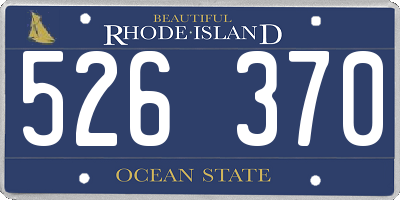 RI license plate 526370