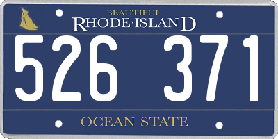 RI license plate 526371