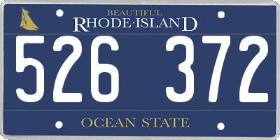 RI license plate 526372