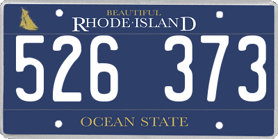 RI license plate 526373