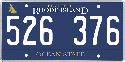 RI license plate 526376