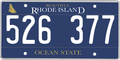 RI license plate 526377