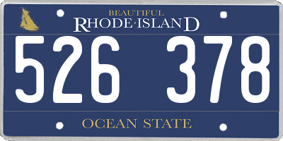 RI license plate 526378