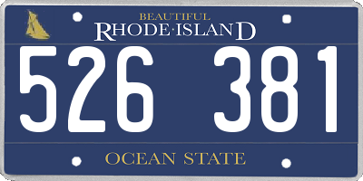 RI license plate 526381