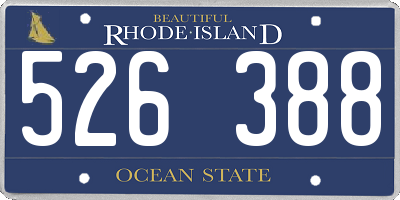 RI license plate 526388