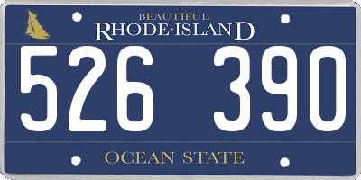 RI license plate 526390