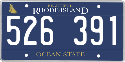RI license plate 526391