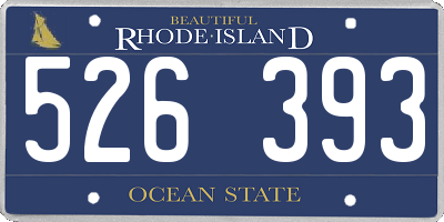 RI license plate 526393