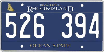 RI license plate 526394