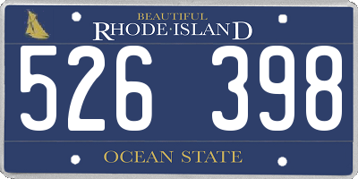 RI license plate 526398