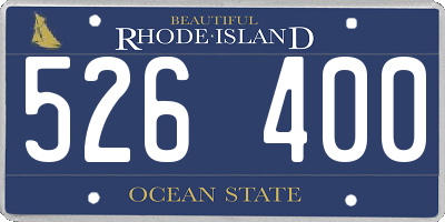 RI license plate 526400