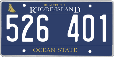 RI license plate 526401