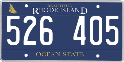 RI license plate 526405