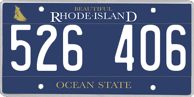 RI license plate 526406