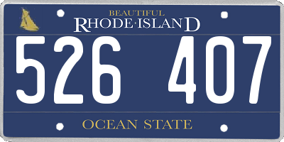 RI license plate 526407