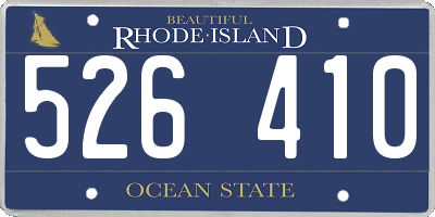 RI license plate 526410