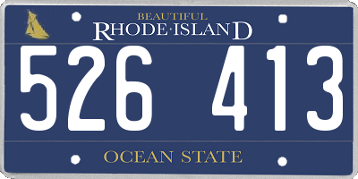 RI license plate 526413