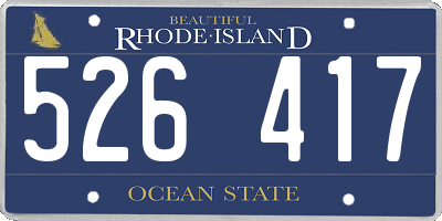 RI license plate 526417