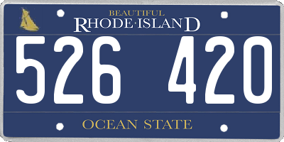 RI license plate 526420