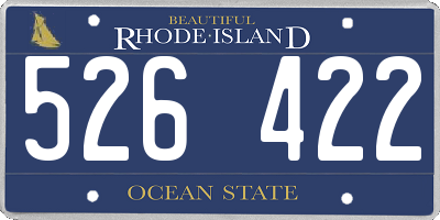 RI license plate 526422