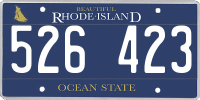 RI license plate 526423