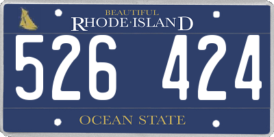 RI license plate 526424