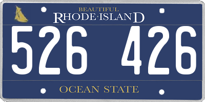 RI license plate 526426