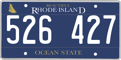 RI license plate 526427