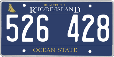 RI license plate 526428