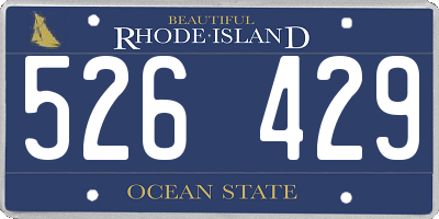 RI license plate 526429