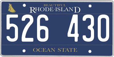 RI license plate 526430