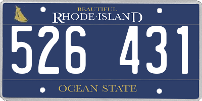 RI license plate 526431