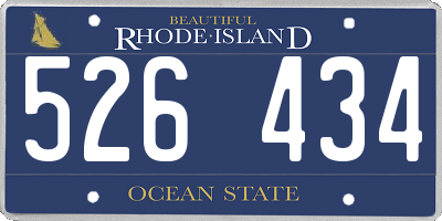 RI license plate 526434