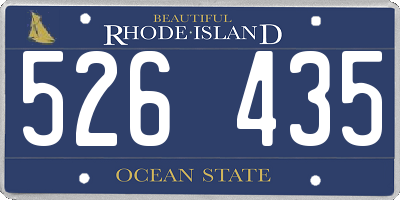 RI license plate 526435