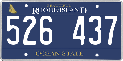 RI license plate 526437
