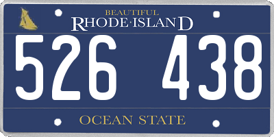 RI license plate 526438