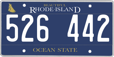 RI license plate 526442