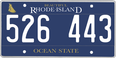 RI license plate 526443