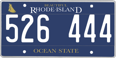 RI license plate 526444