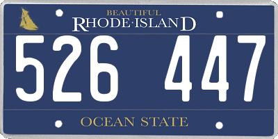 RI license plate 526447
