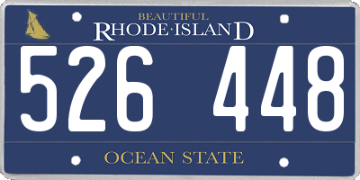 RI license plate 526448