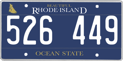 RI license plate 526449